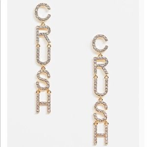 ASOS CRYSTAL GOLD TONED EARRINGS, great for shoots